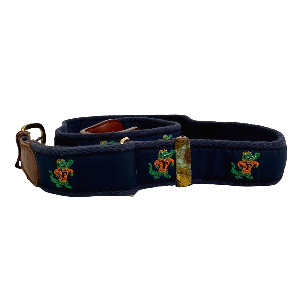 Vintage UF University of Florida Albert Alligator Embroidered Pintail Belt 40-42